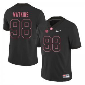 NCAA Men's Alabama Crimson Tide #98 Quindarius Watkins Stitched College 2019 Nike Authentic Black Football Jersey HP17P45AR